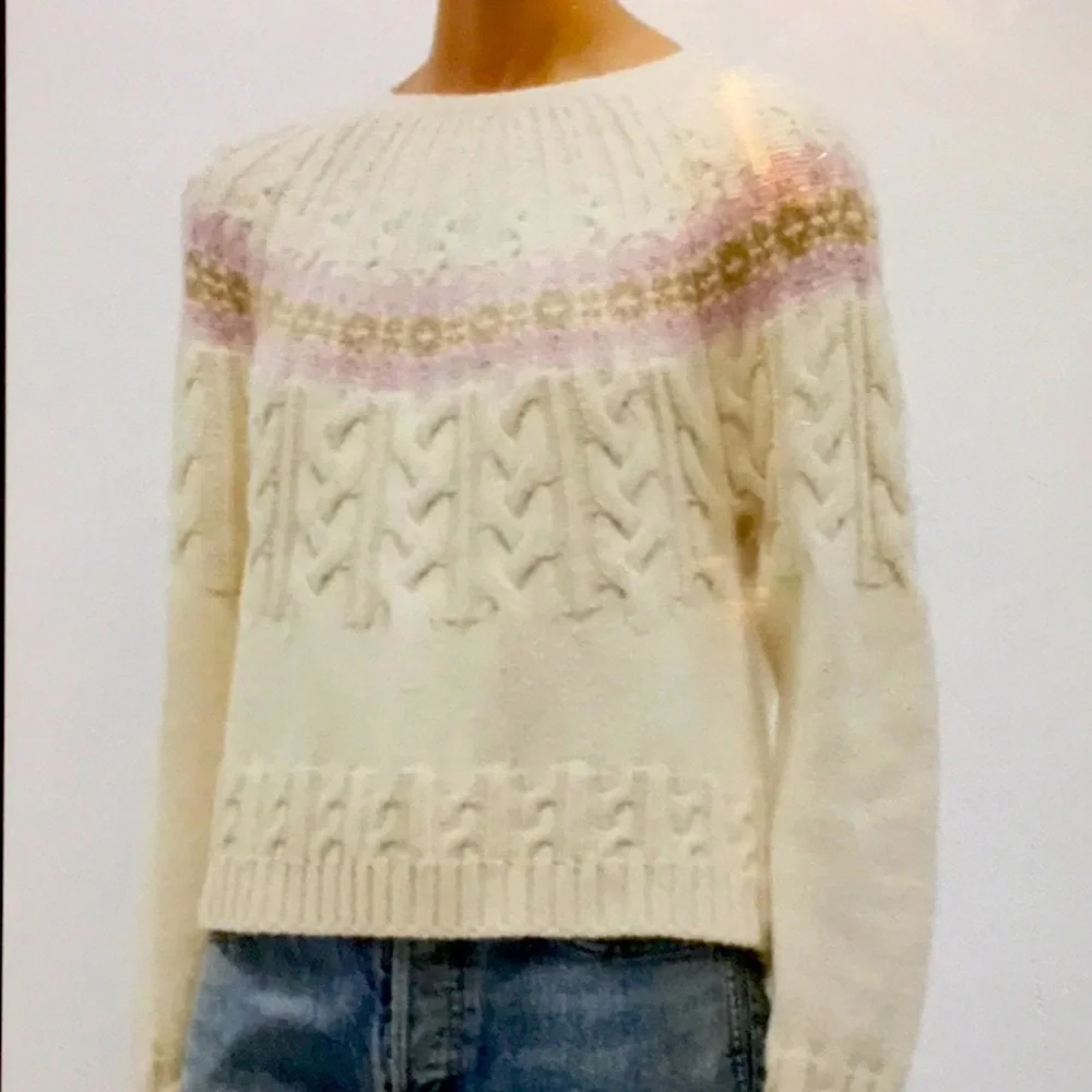 Splendid Olga Sweater Fair Isle Cable-Knit - Picture 10 of 10